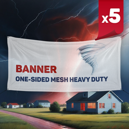 Outdoor One-Sided Mesh Heavy Duty Banner x5