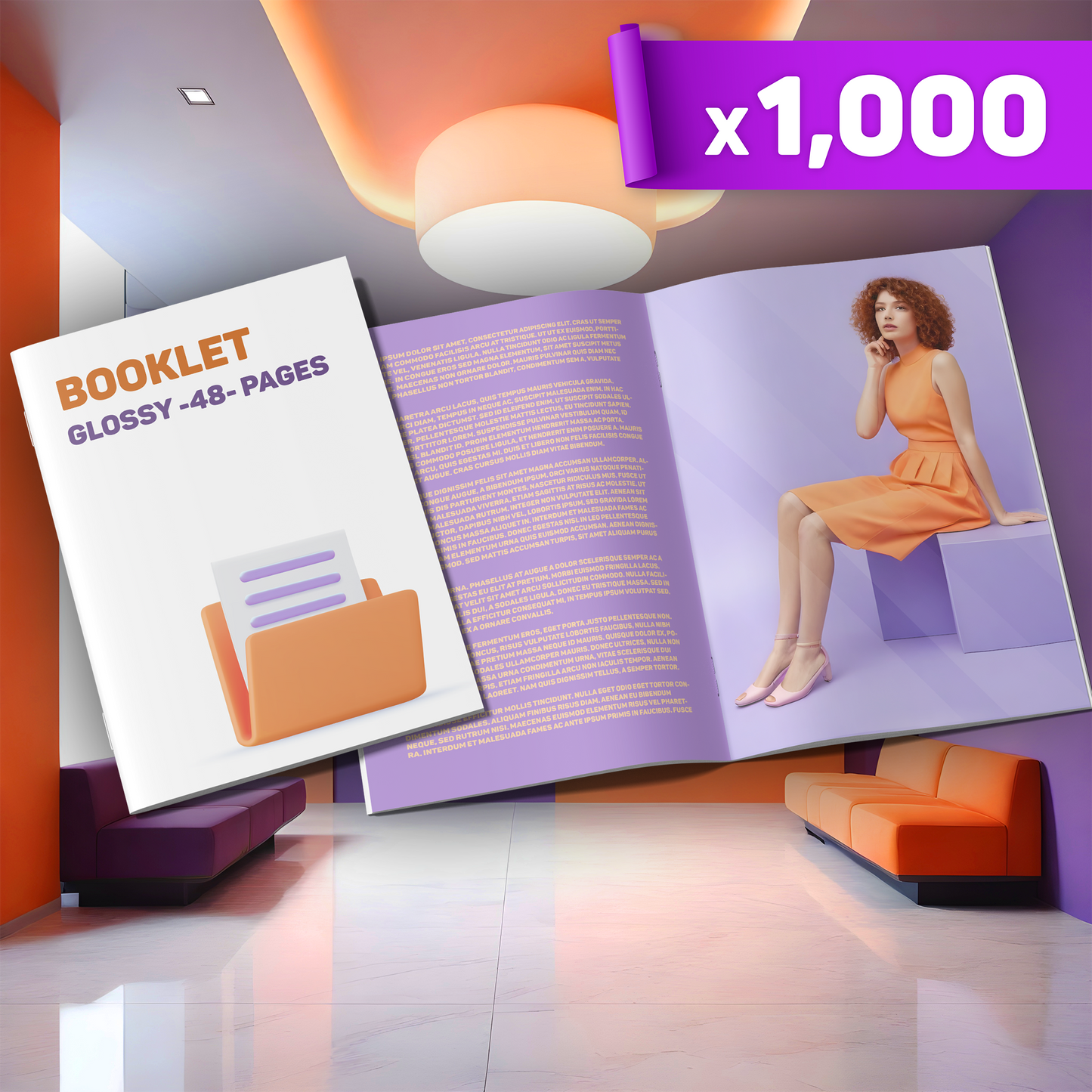 Glossy 48-pages Booklet x1,000