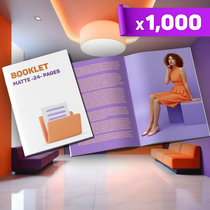 Matte 24-pages Booklet x1,000