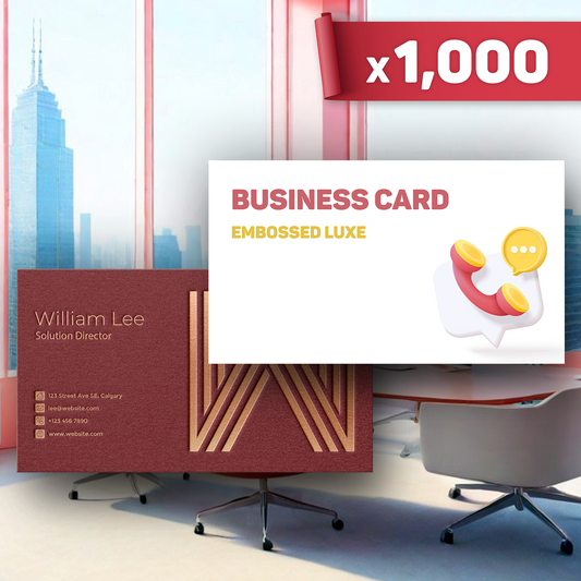 Embossed Luxe Business Cards x1,000