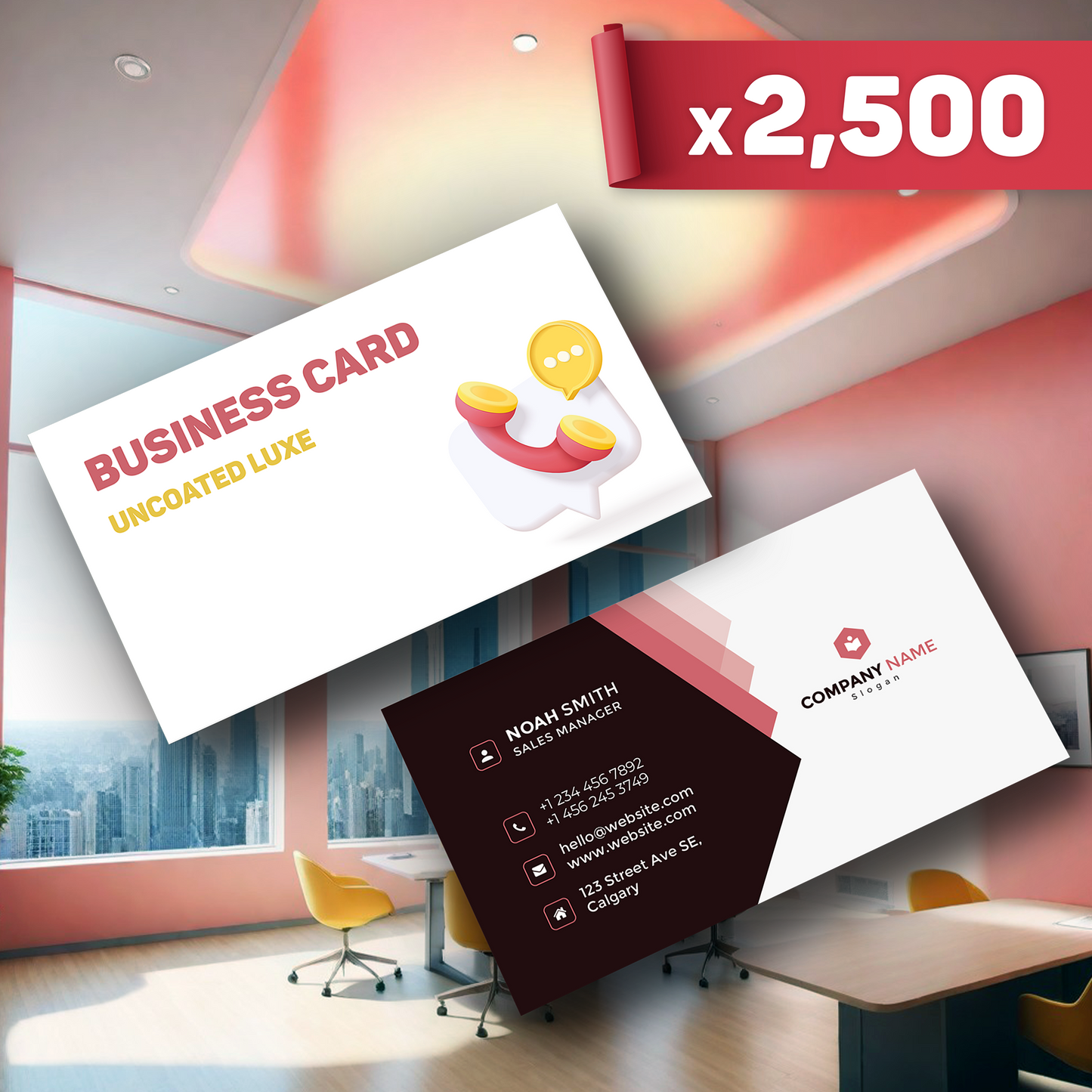 Uncoated Luxe Business Cards x2,500