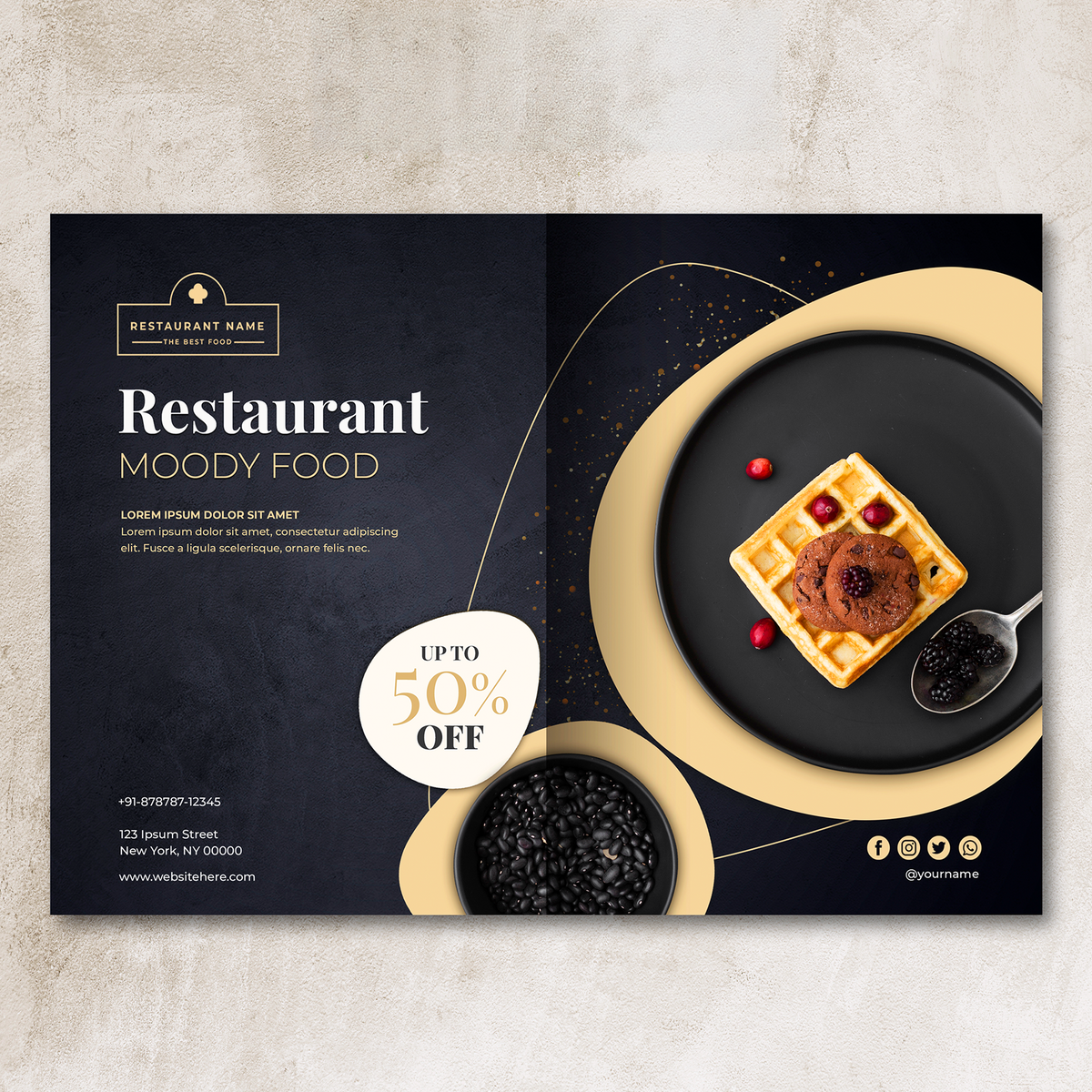 Matte Menu Bi-fold Matte Menu x2,500 – PRYNTY